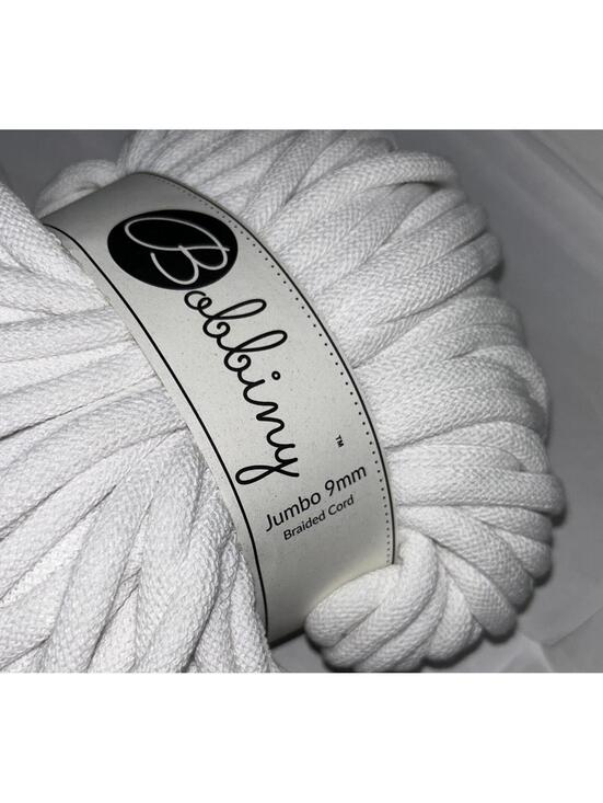 Other - Bobbiny Jumbo 9mm cotton braided cord 108 yards- Natural  - New